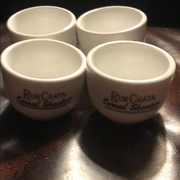4 NEW RUM CHATA CEREAL BOWL SHOOTERS SHOT GLASSES - Picture 2 of 3